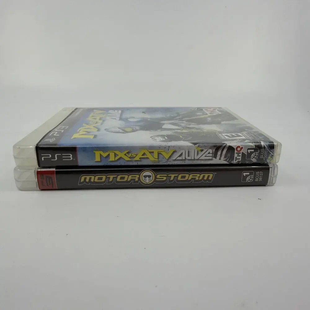 PS3 Racing Game Lot of 2 MX vs ATV Alive & MotorStorm PlayStation 3 Tested